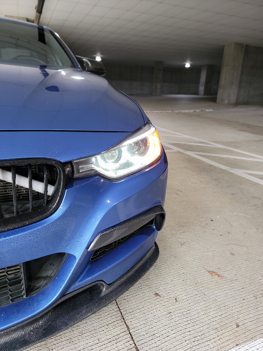 F30/F31 Carbon Fiber Upper Front Fangs (M Sport)