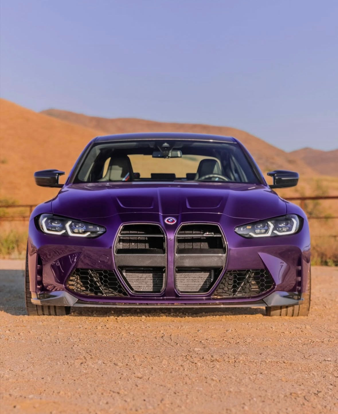 V style carbon fiber front grill replacement - G80 M3 | G82/G83 M4