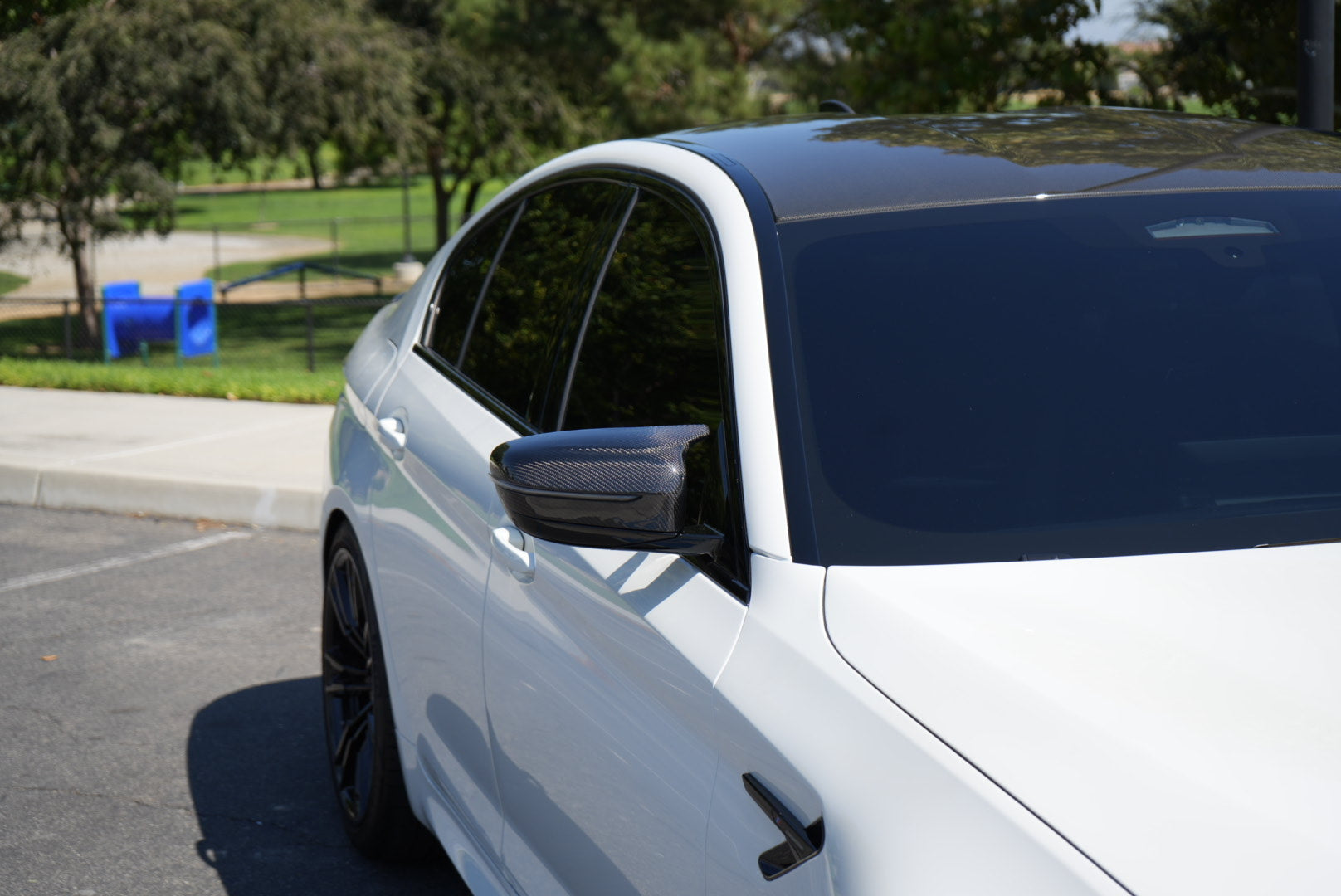 F90 M5 Carbon Fiber Mirror Cap Replacements