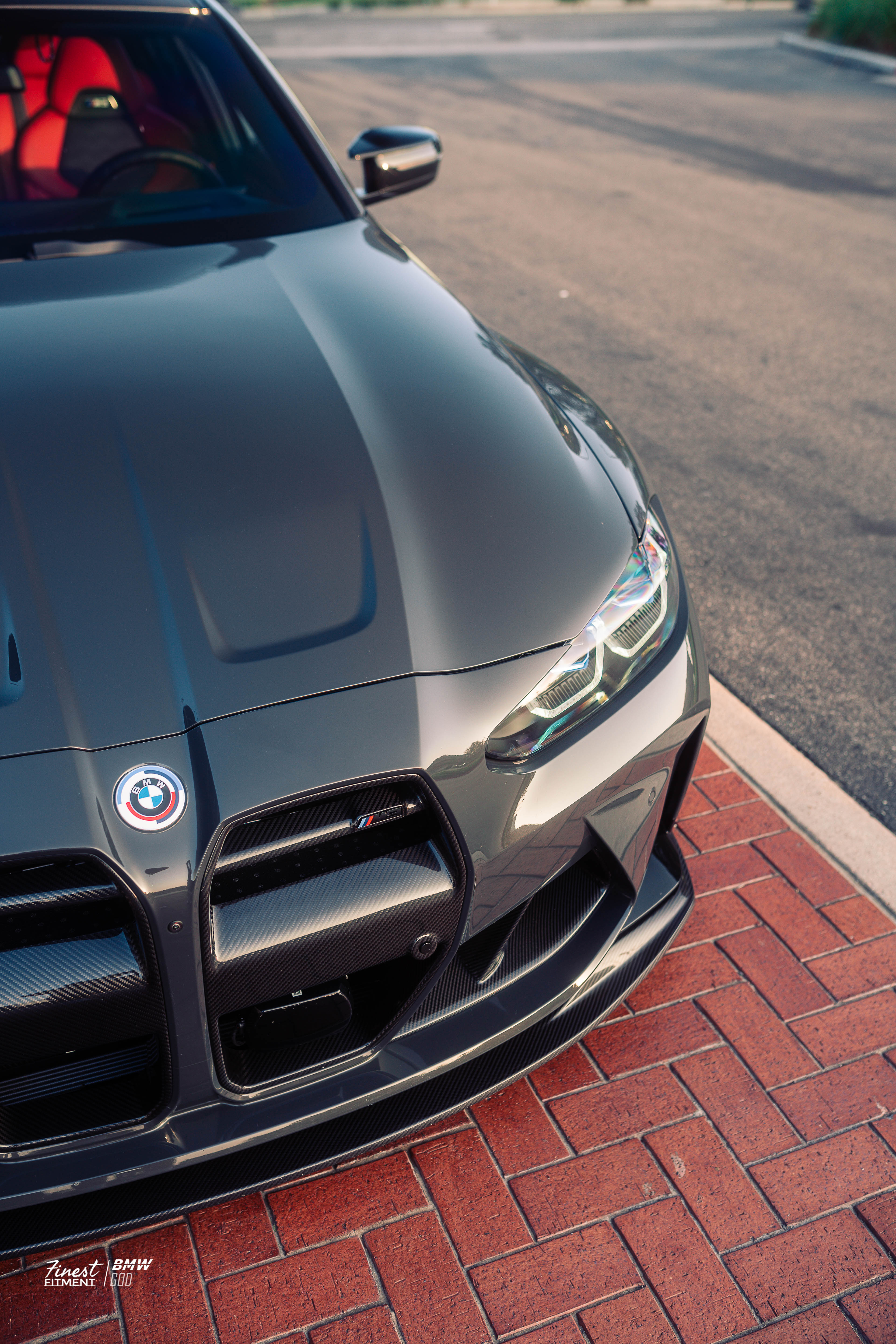 V style carbon fiber front grill replacement - G80 M3 | G82/G83 M4
