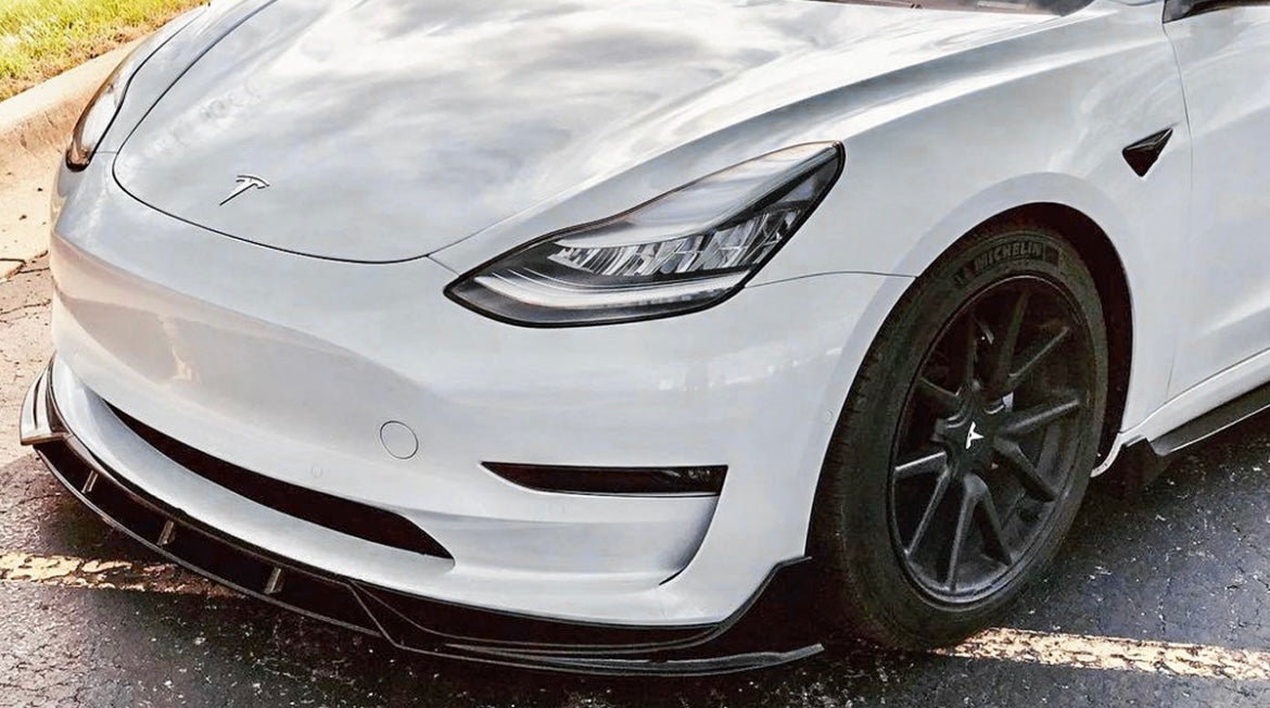 Tesla Model 3 - Performance Style 4PC Gloss Black Front Lip