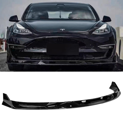 Tesla Model 3 - G Style Gloss Black Front Lip