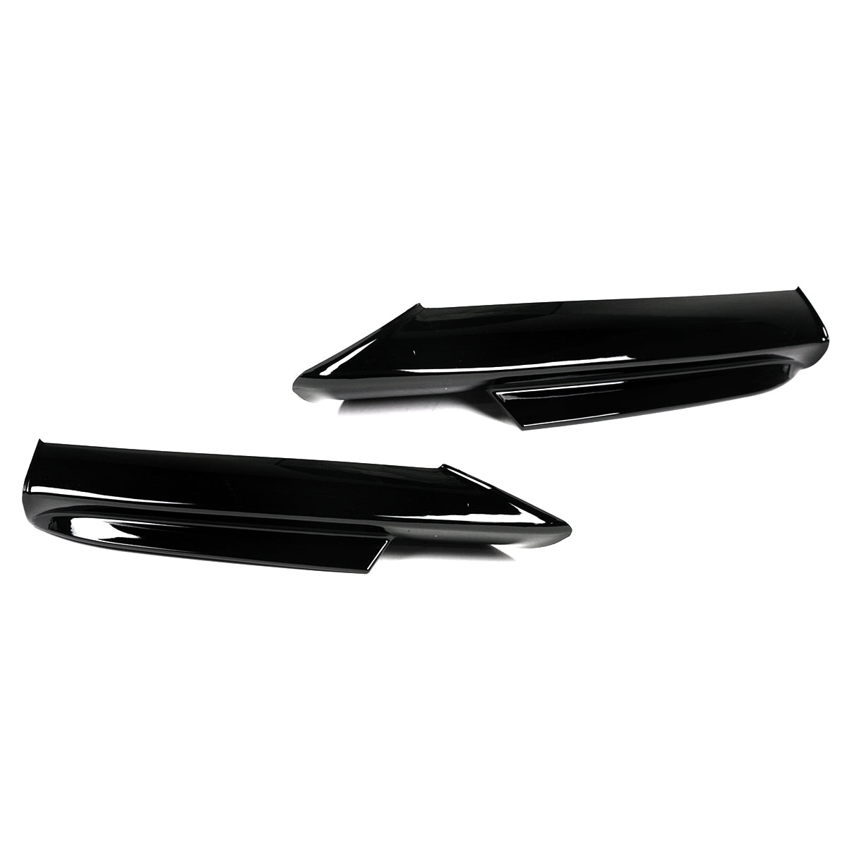 E90/E91 3 Series Gloss Black Front Bumper Splitters (M Sport)