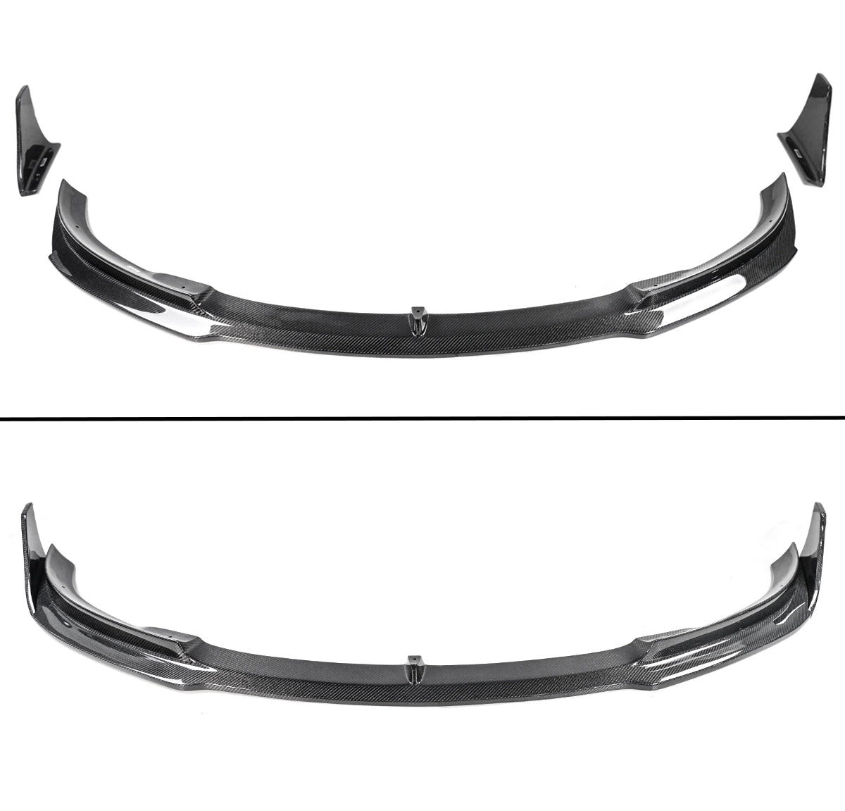 Tesla Model 3 - V Style Carbon Fiber 3PC Front Lip