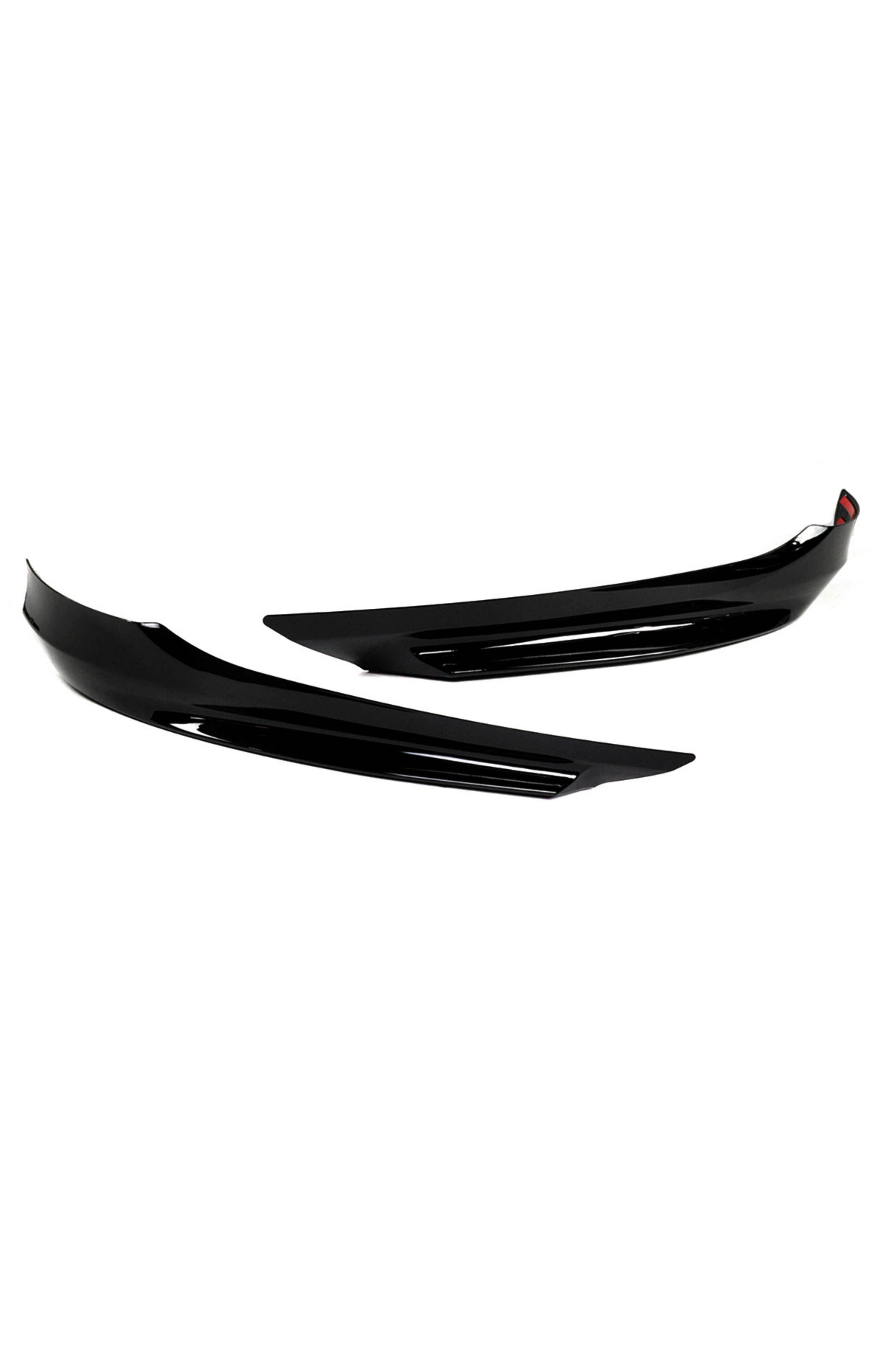 E90/E91 3 Series Gloss Black Front Bumper Splitters (base bumper)