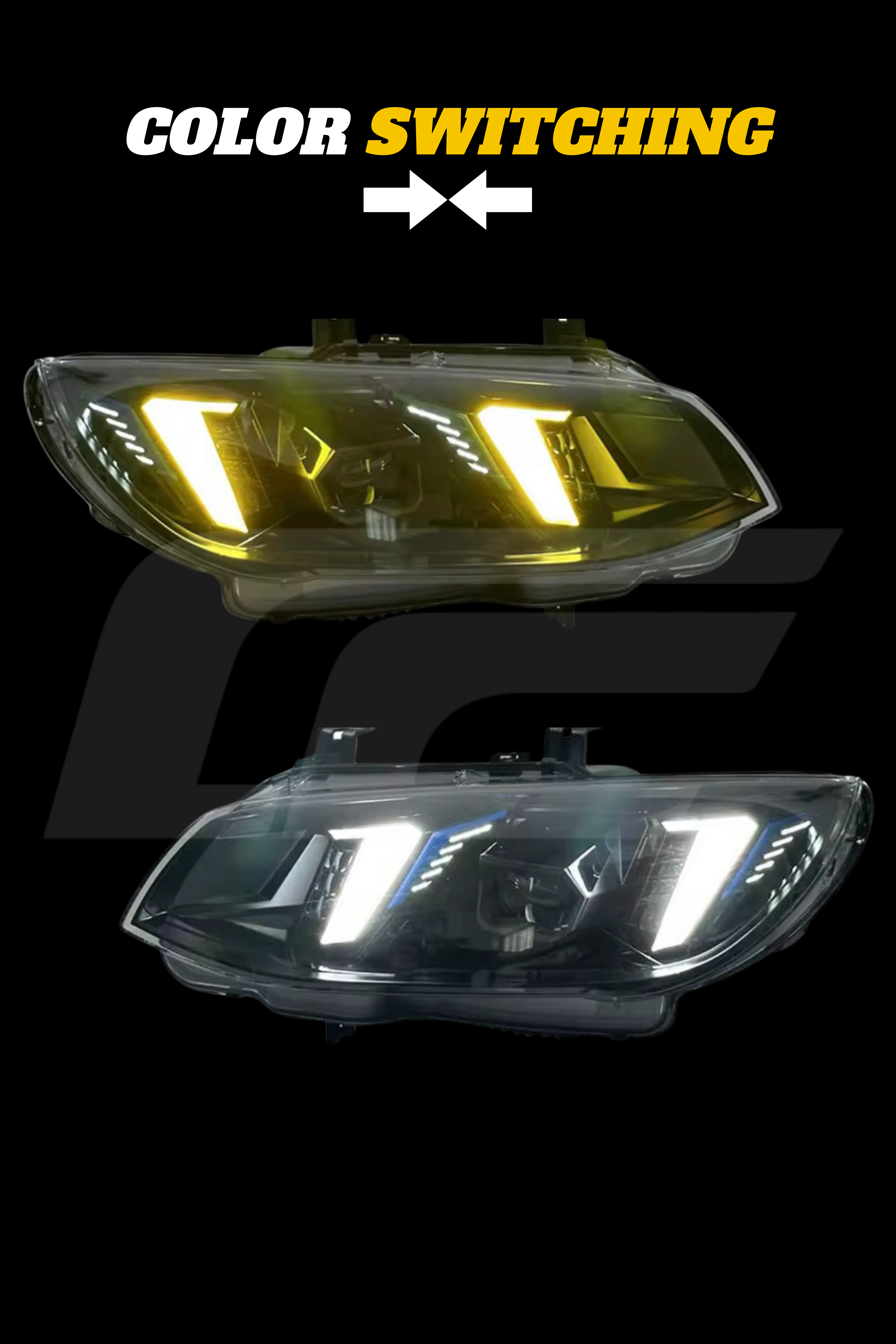 E92/E93 M3 & 3 Series LCI Snake Eye Headlights - Color Switching White/Yellow