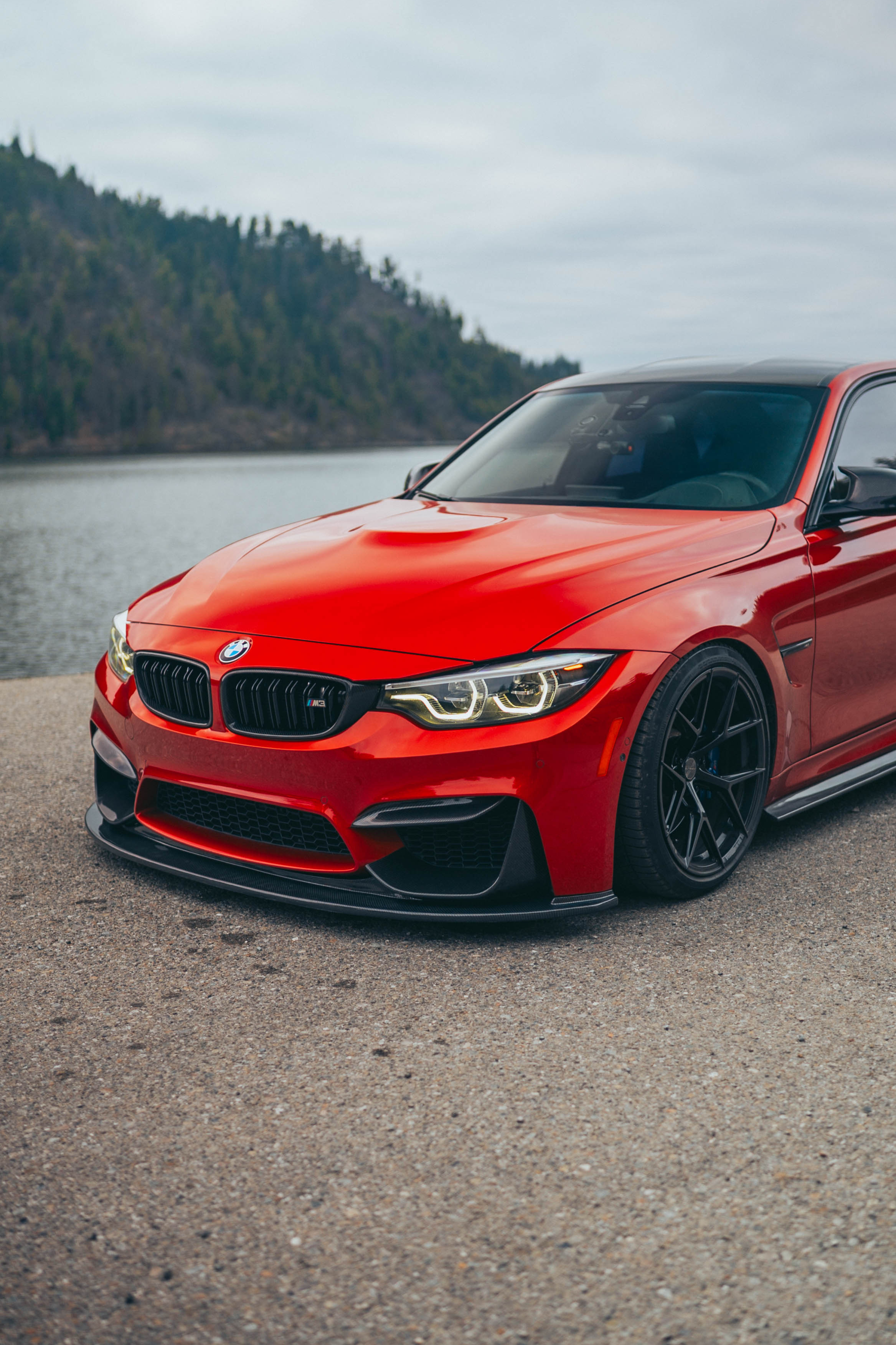F80 M3 / F82 F83 M4 K Style Carbon Fiber Front Lip F8X