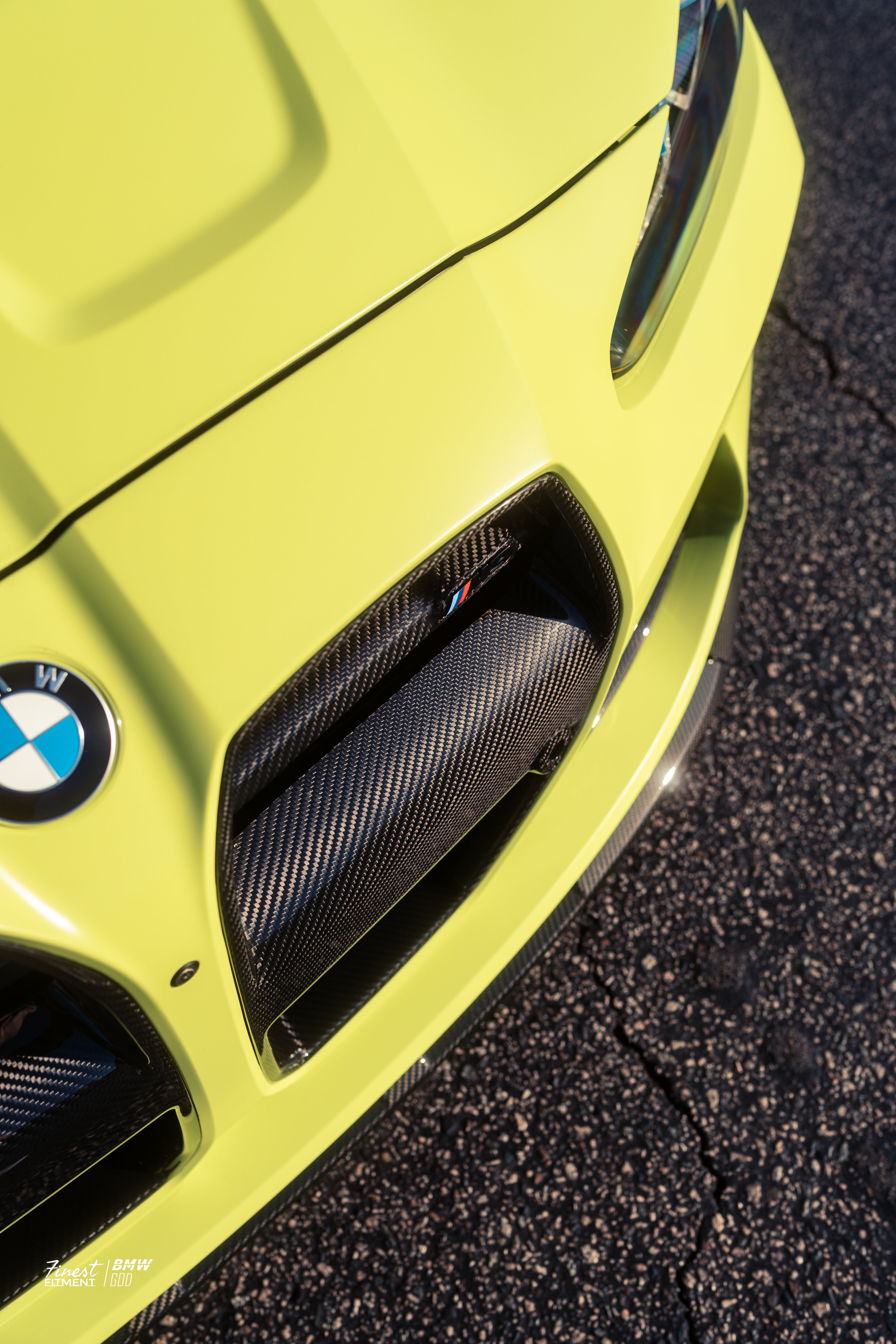 V style carbon fiber front grill replacement - G80 M3 | G82/G83 M4