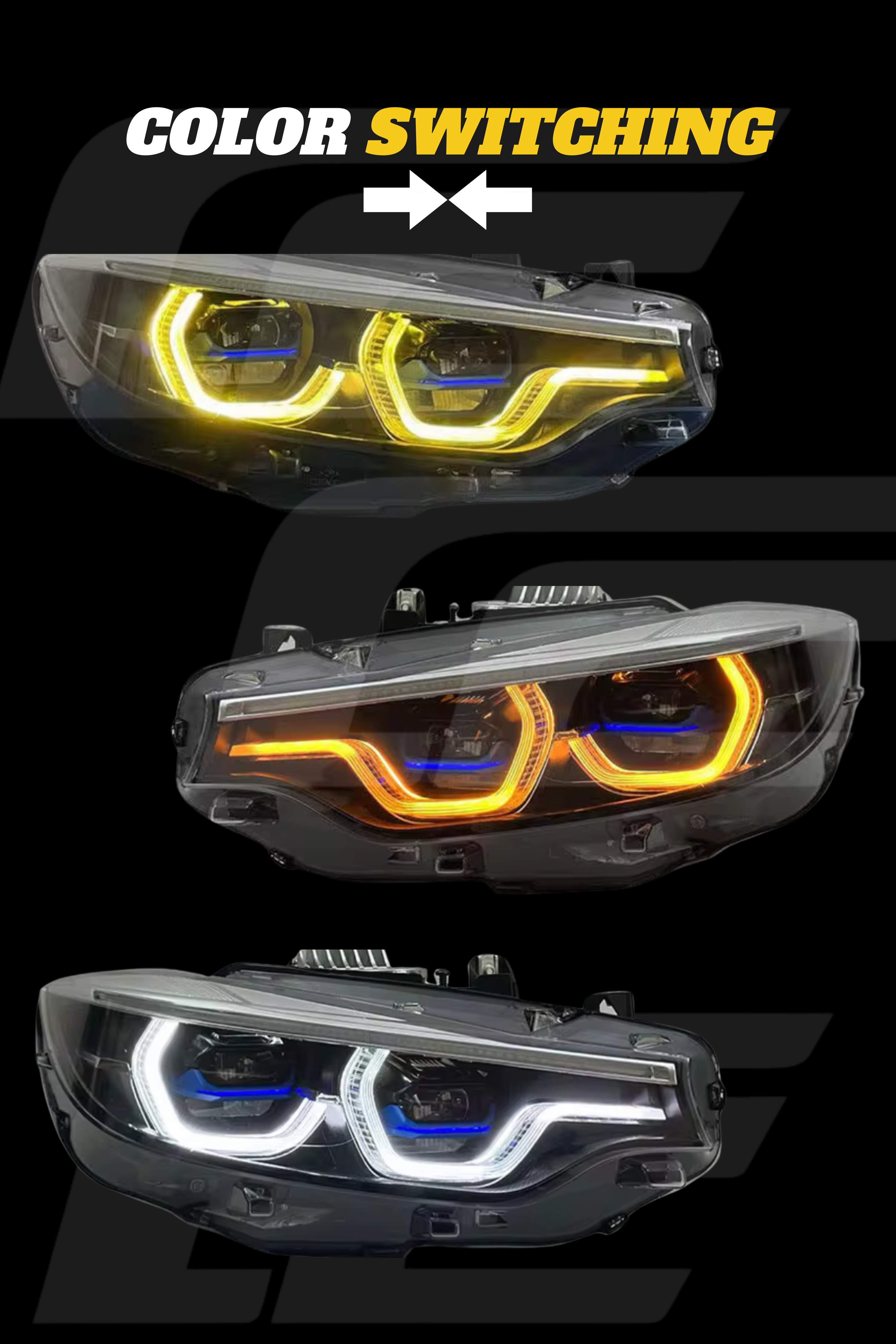 F8X M3/M4 & F32 4 Series Ikon Laser Headlights - Color Switching