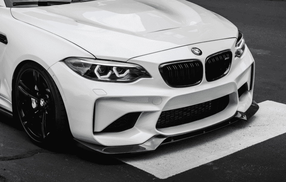 F87 M2 V Style Carbon Fiber Front Lip