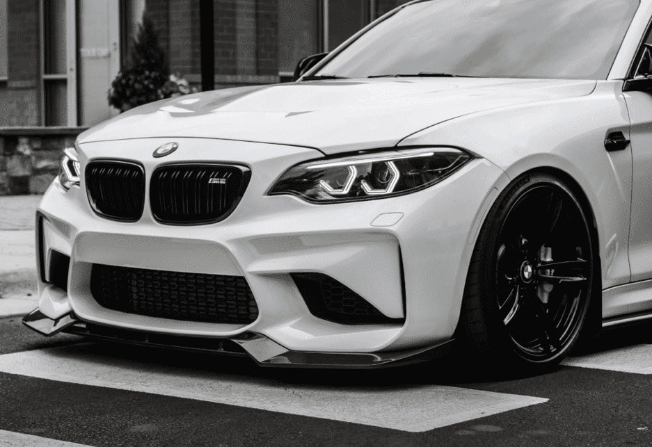 F87 M2 V Style Carbon Fiber Front Lip