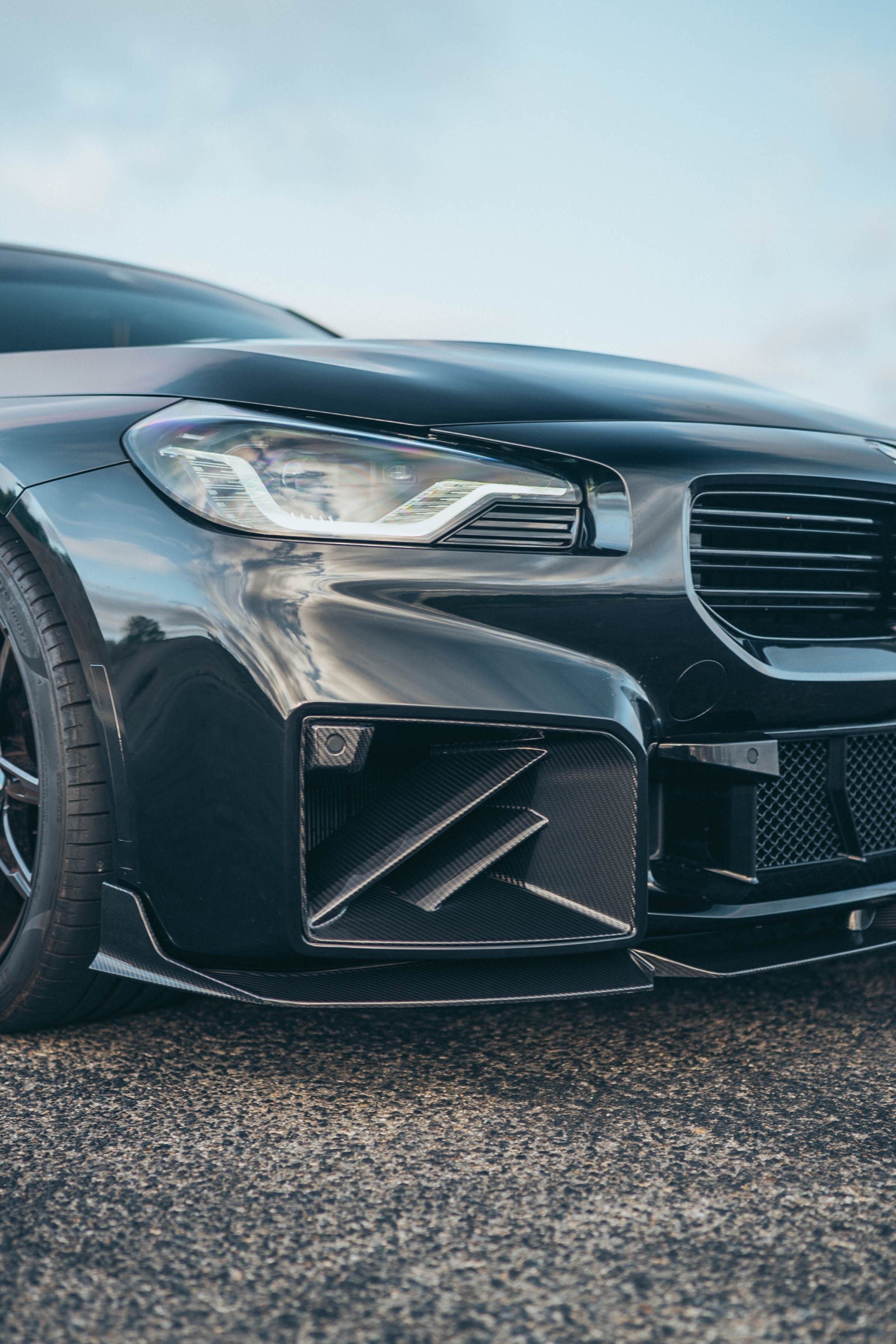 G87 M2 SQ Carbon Fiber Front Bumper Air Inlets/Ducts