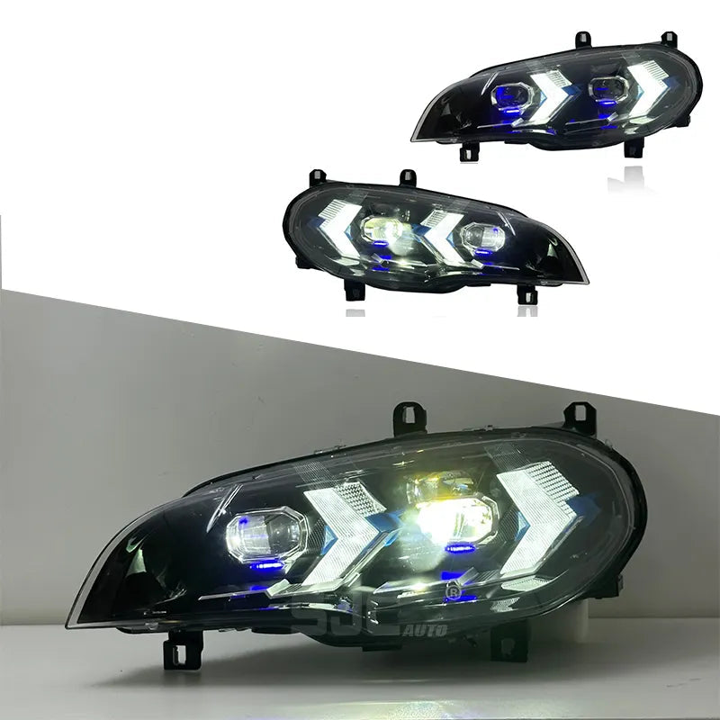 CenCal Motorsport Laser-Style LED Headlights for BMW X5 E70 (2007–2013)