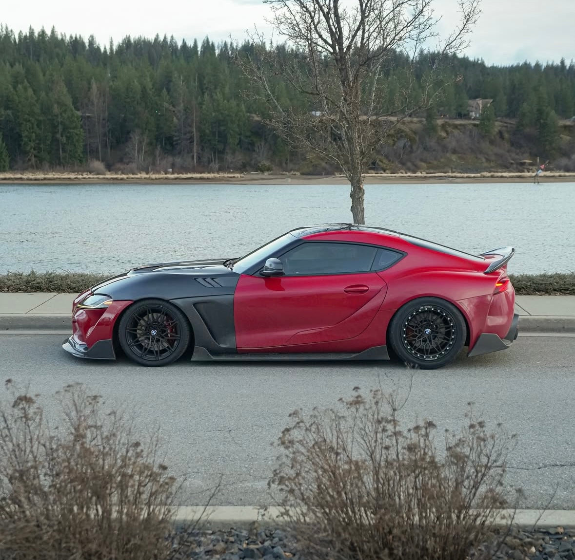 A90/A91 SUPRA AG CARBON FIBER SIDE SKIRT EXTENSIONS