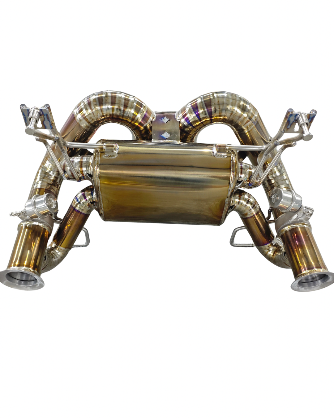 CenCal Motorsport Aventador SV F1 Exhaust complete system - rear angle white background