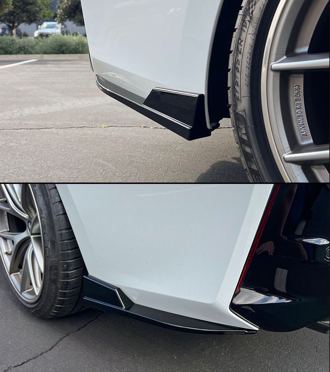 G20 3 Series Gloss Black MP Rear Bumper Splitters