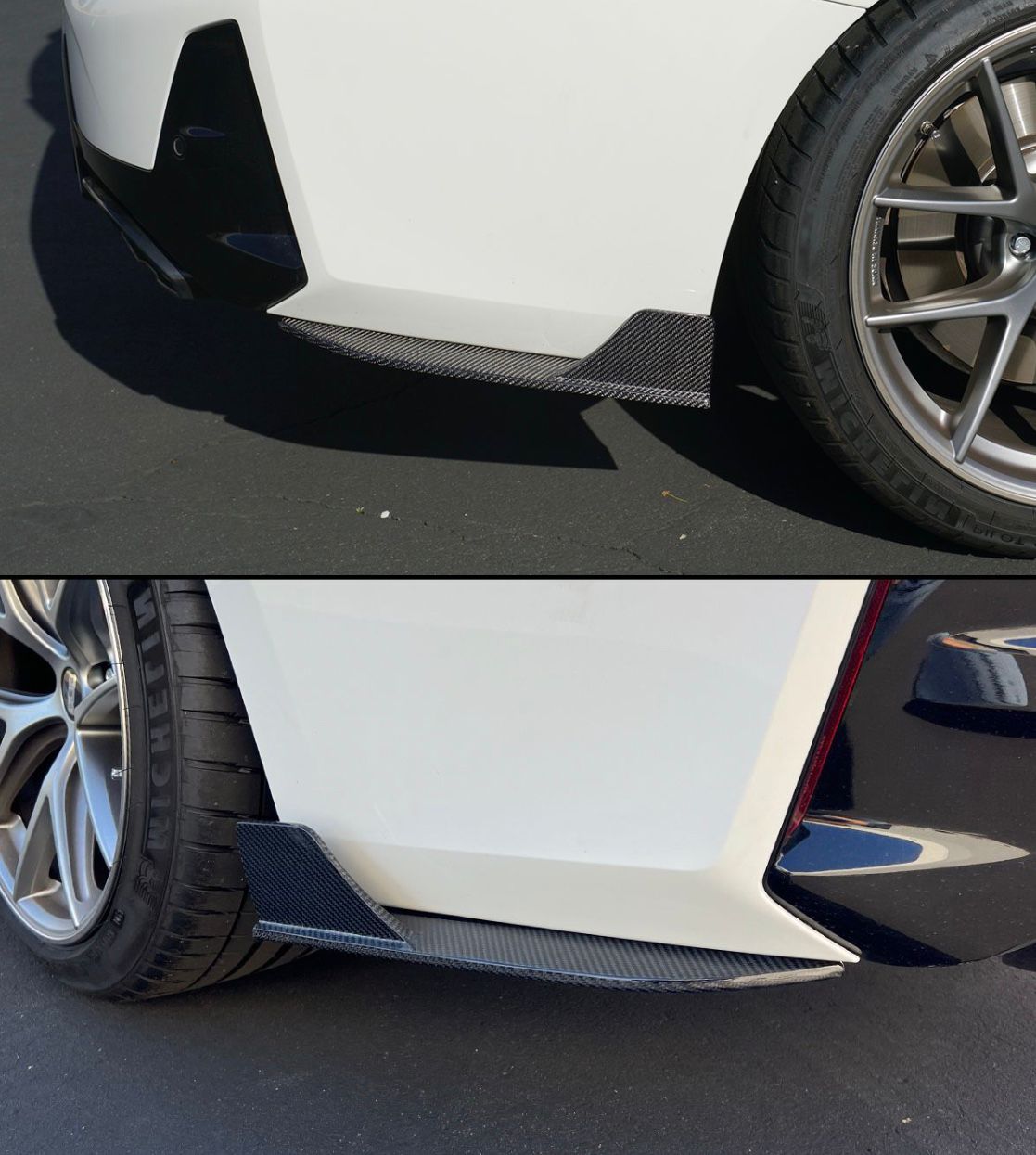 G20 3 Series Gloss Black MP Rear Bumper Splitters