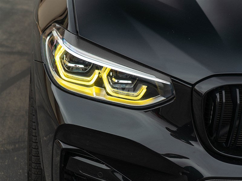 BMW G01 G02 F97 F98 Carbon Fiber Eyelids | Headlight Trim Upgrade