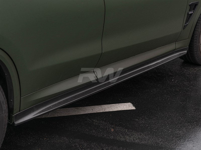 BMW F97 X3M & F98 X4M 3D Style Carbon Fiber Side Skirt Extensions