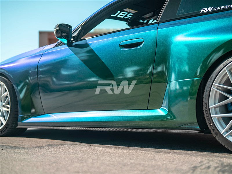 BMW G87 M2 RWS Dry Carbon Fiber Side Skirt Extensions