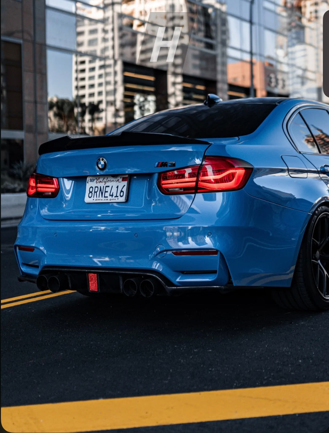 F8X M3 M4 Carbon Fiber LED K Style Diffuser