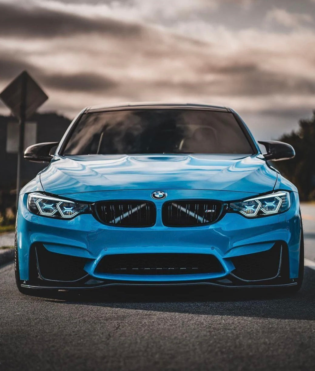 F8X M3/M4 PSM Carbon Fiber Front Lip + Splitters Bundle