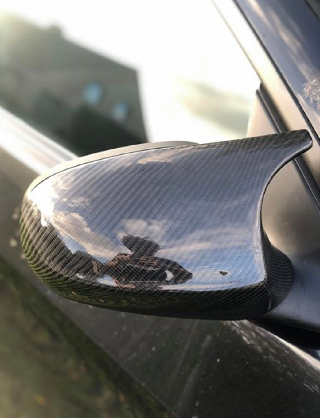 E9X/E8X M Style Carbon Fiber Mirror Cap Replacements
