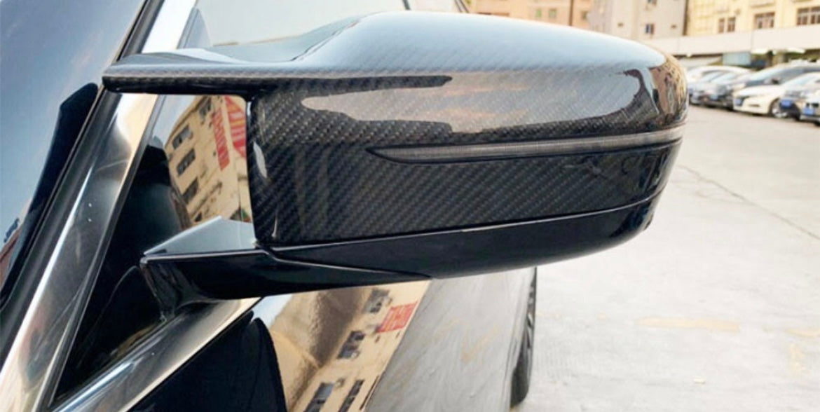 G20 M4 Style Carbon Fiber Mirror Cap Replacements