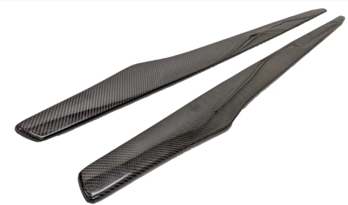 G20 V Style Carbon Fiber Side Skirt Extensions
