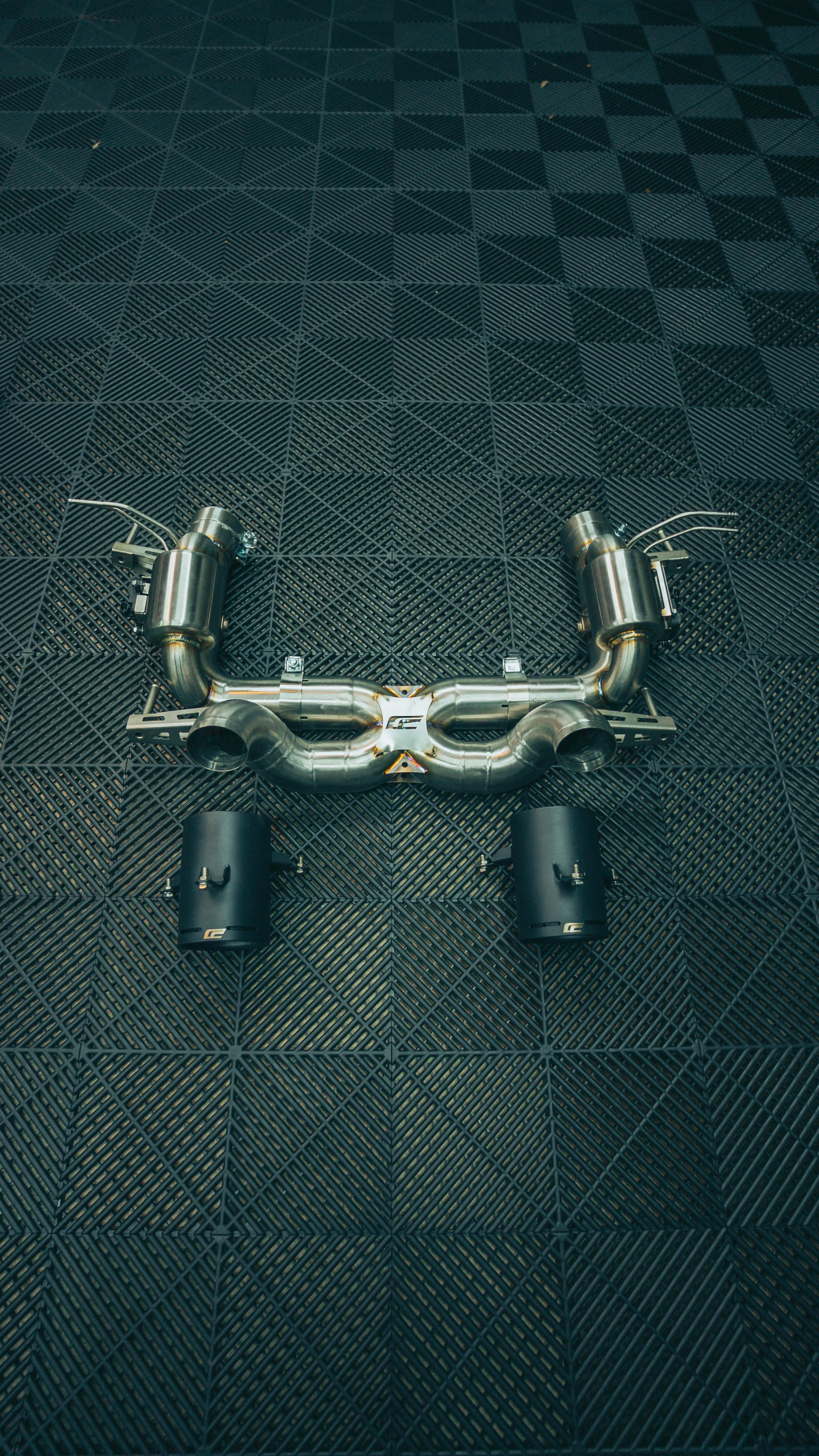 T304 Stainless exhaust flat lay