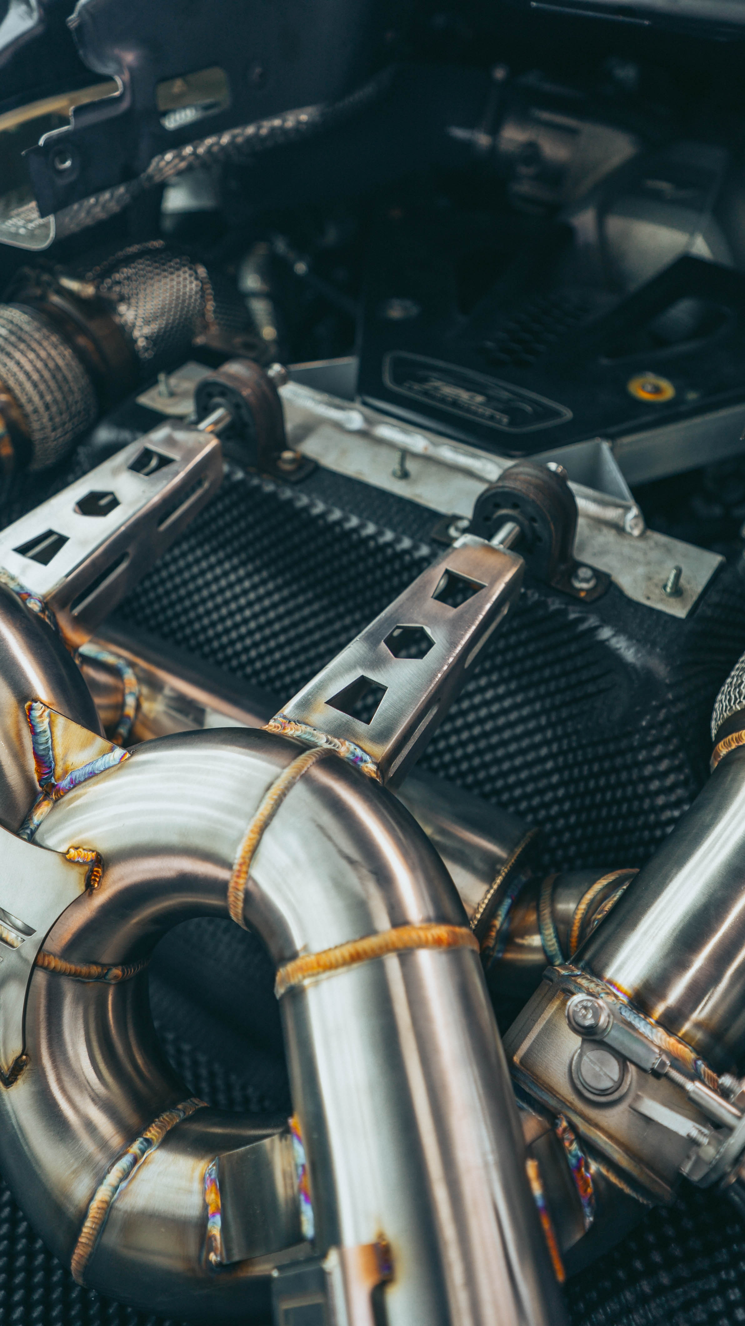 McLaren 720S exhaust CenCal branding on titanium exhaust tip