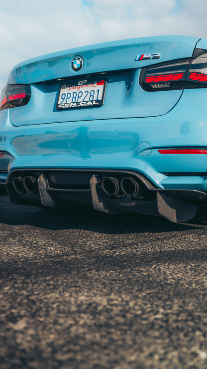BMW F8X M3/M4 PSM 4PC Carbon Fiber Diffuser - F80/F82/F83