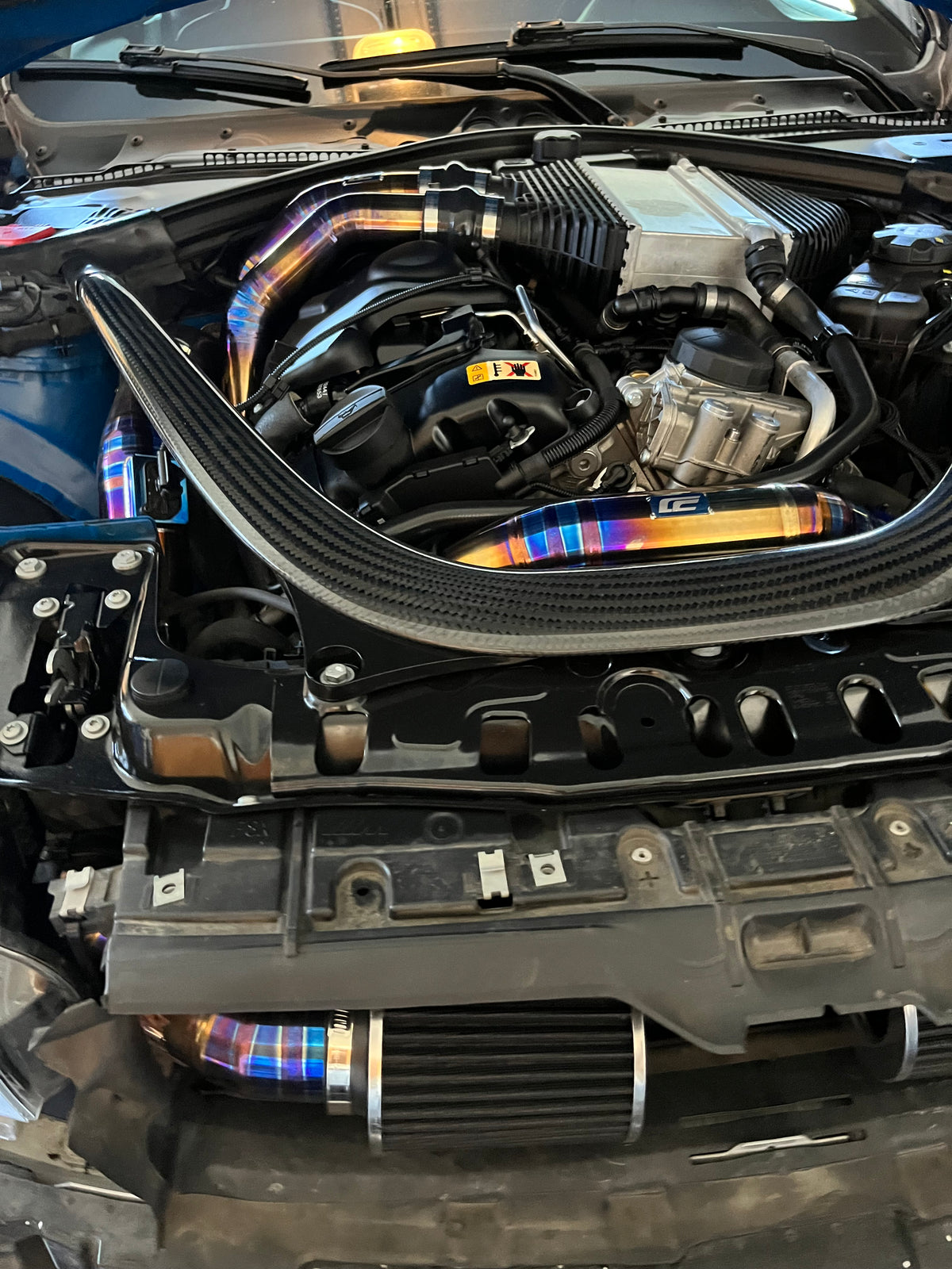 Telehandler Front Air Intake S55 M3/M4/M2C Titanium Front Mount Air Intakes for F80/F82/F83/F87 ...