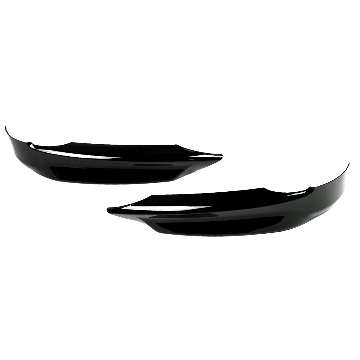 E90/E91 3 Series Gloss Black Front Bumper Splitters (base bumper)