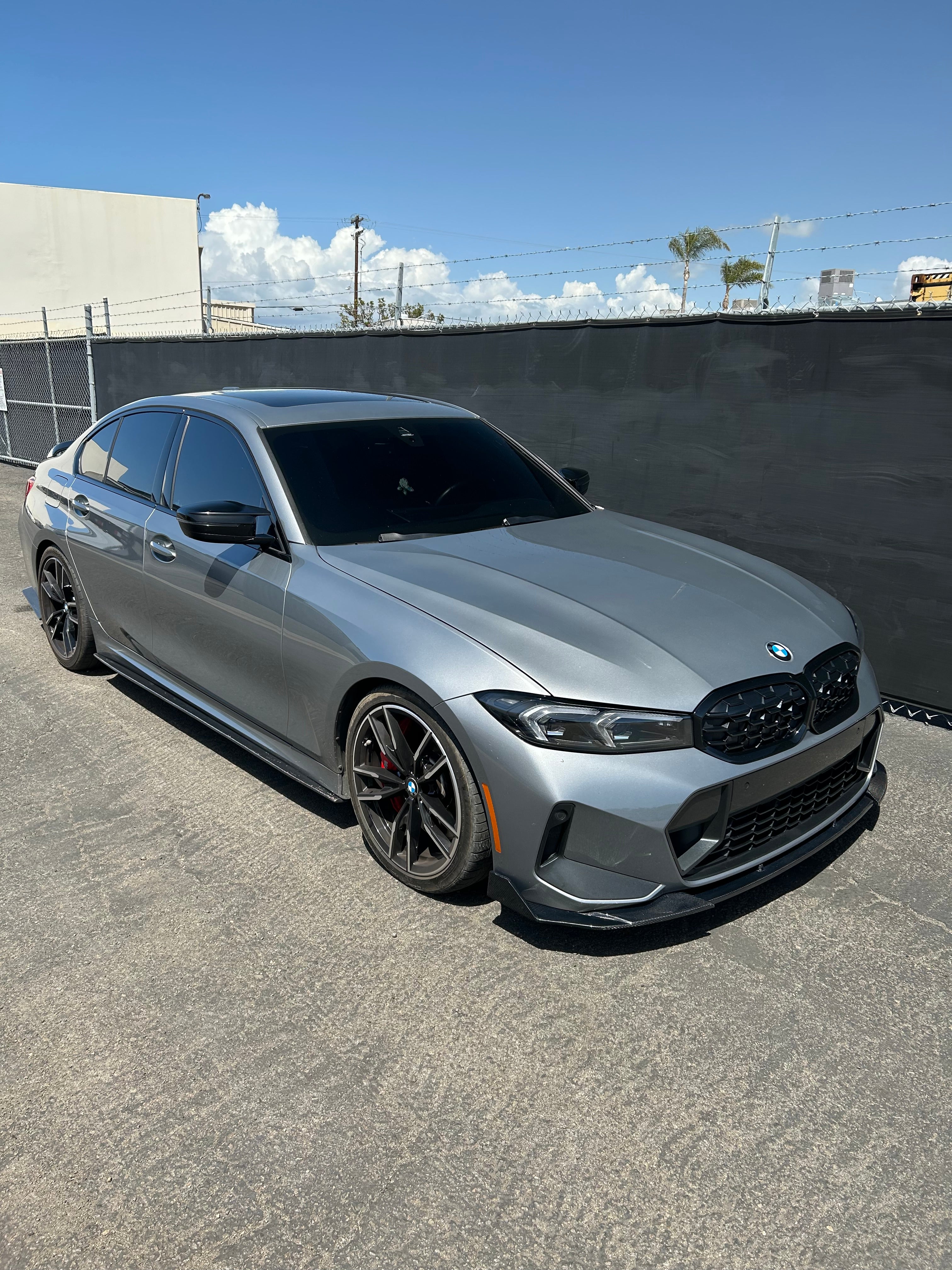 BMW G20 3 Series LCI V Style V1 3PC Carbon Fiber Front Lip