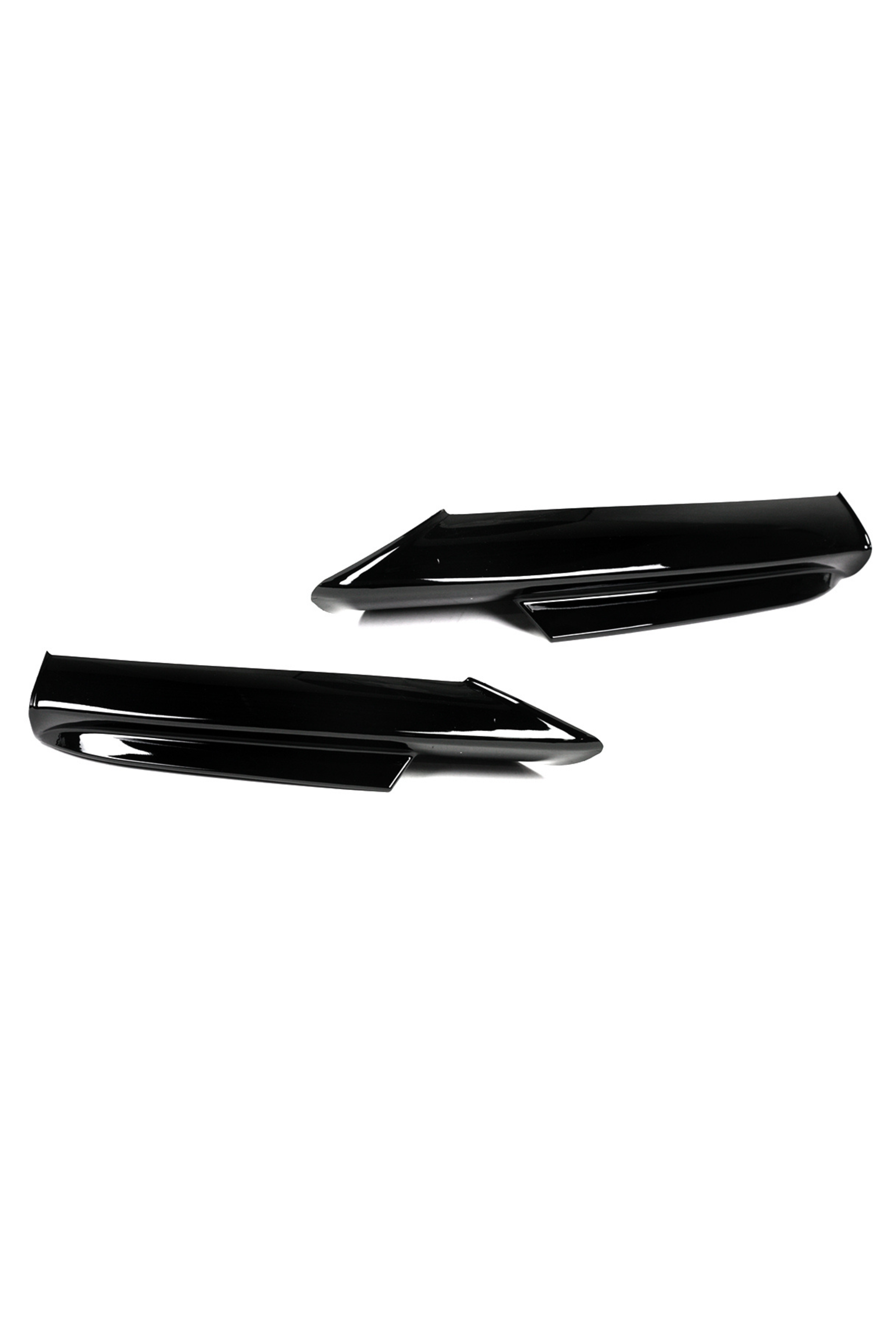 E90/E91 3 Series Gloss Black Front Bumper Splitters (M Sport)