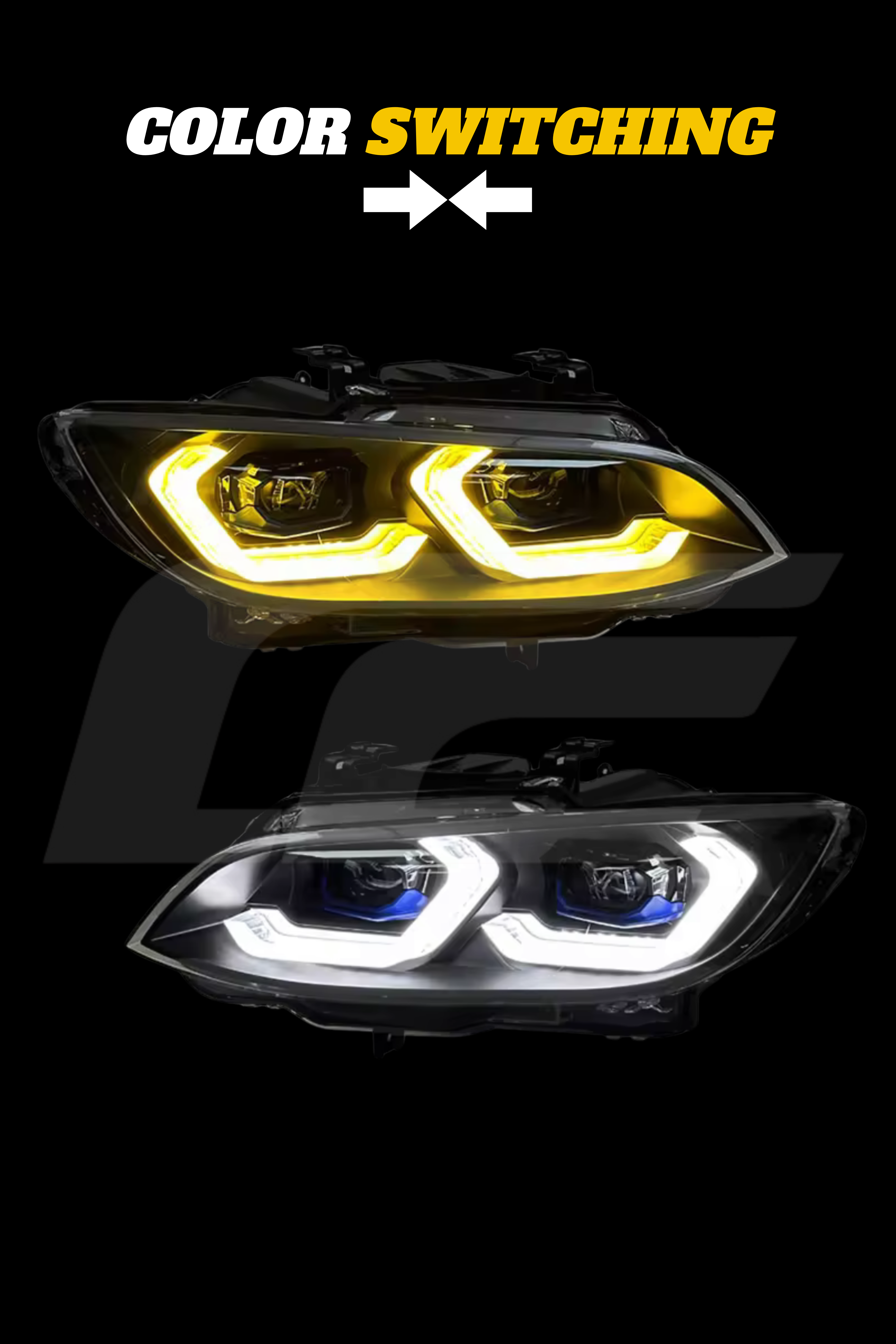 E92/E93 M3 & 3 Series Laser Headlights - Color Switching White/Yellow