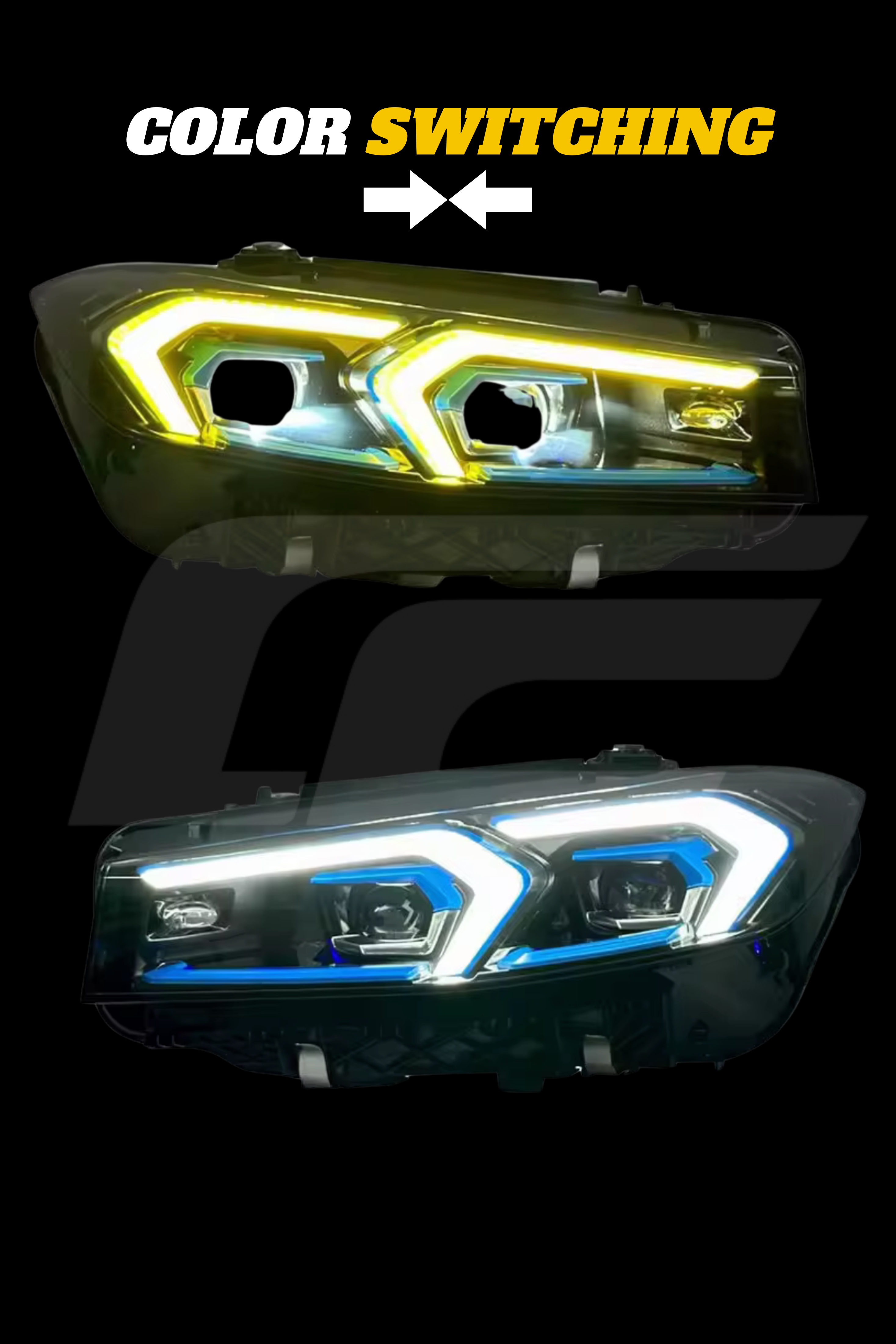 G20 3 Series LCI "HALO" Style LED Headlights - Color Switching (White/Yellow)