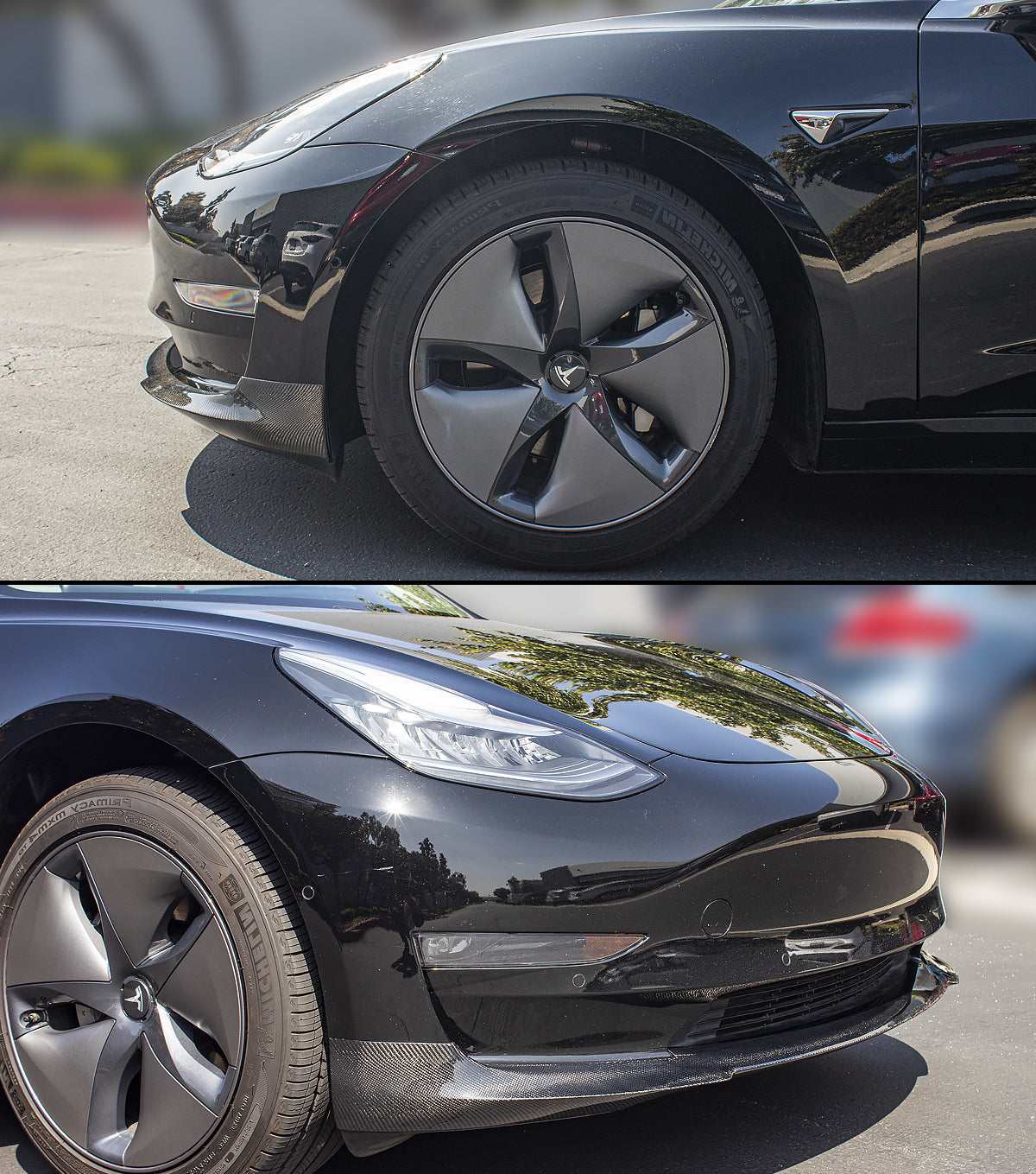 Tesla Model 3 - P Style Carbon Fiber 1PC Front Lip