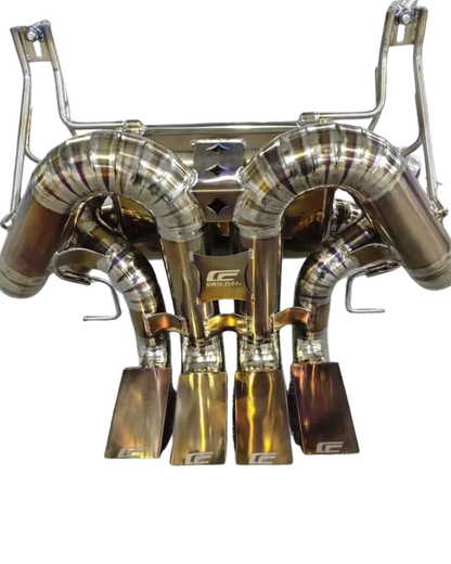 CenCal Motorsport Aventador SV F1 Exhaust quad rectangular tips - titanium finish