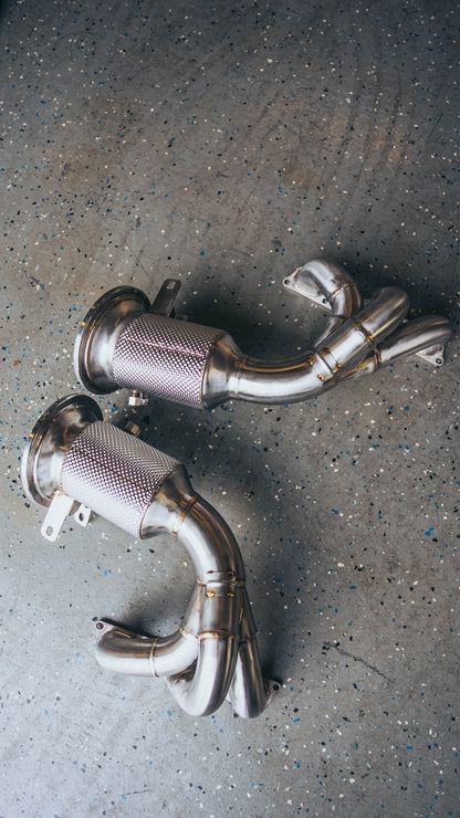 High-Flow Race Headers – Porsche 992 GT3 / GT3 RS (T304 Stainless Steel)