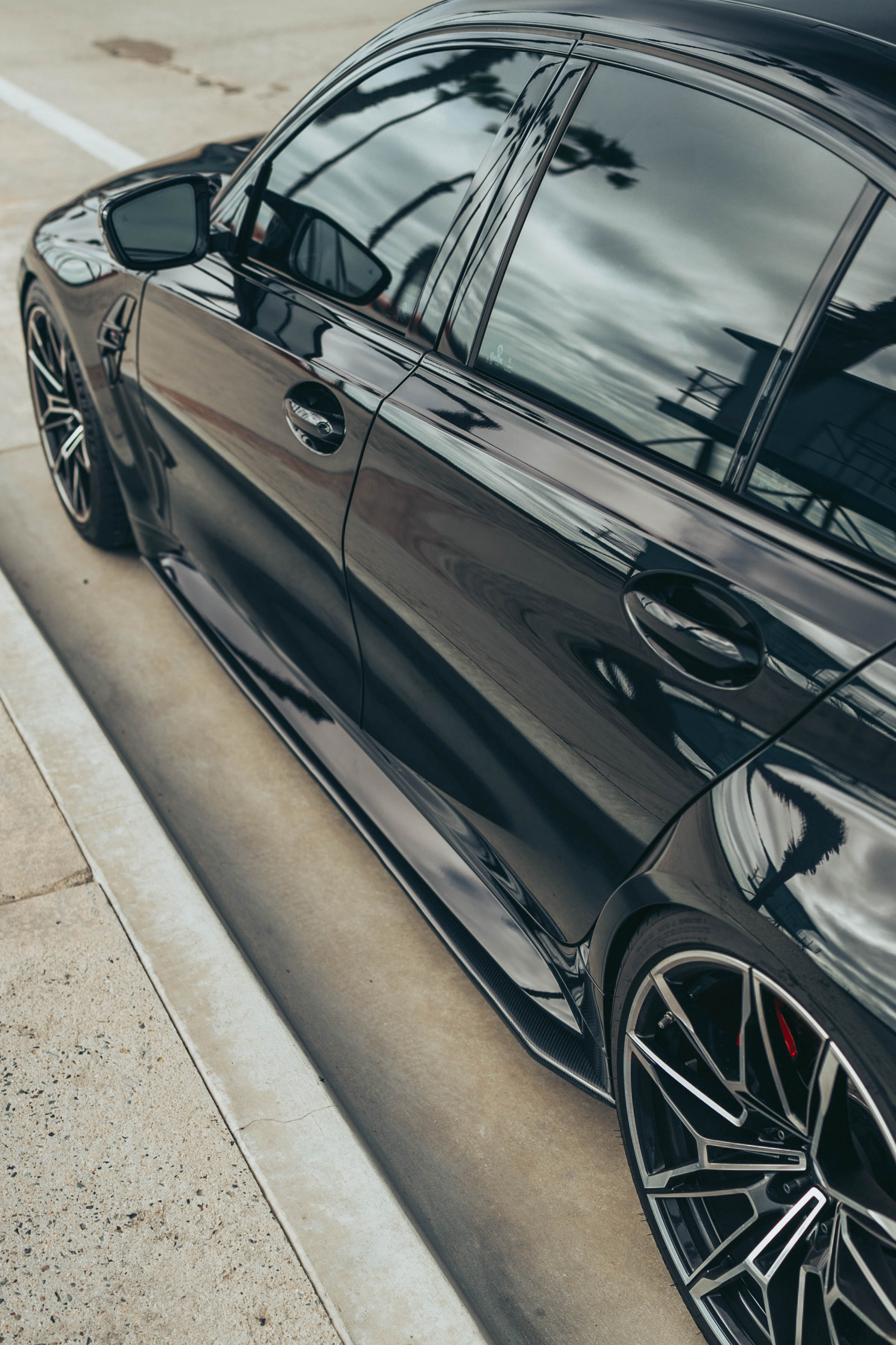 BMW G80 M3 / G20 / G22 Carbon Fiber Side Skirt Extensions – R1