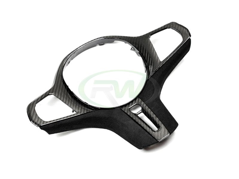 BMW Carbon Fiber Alcantara Steering Wheel Trim Pre LCI