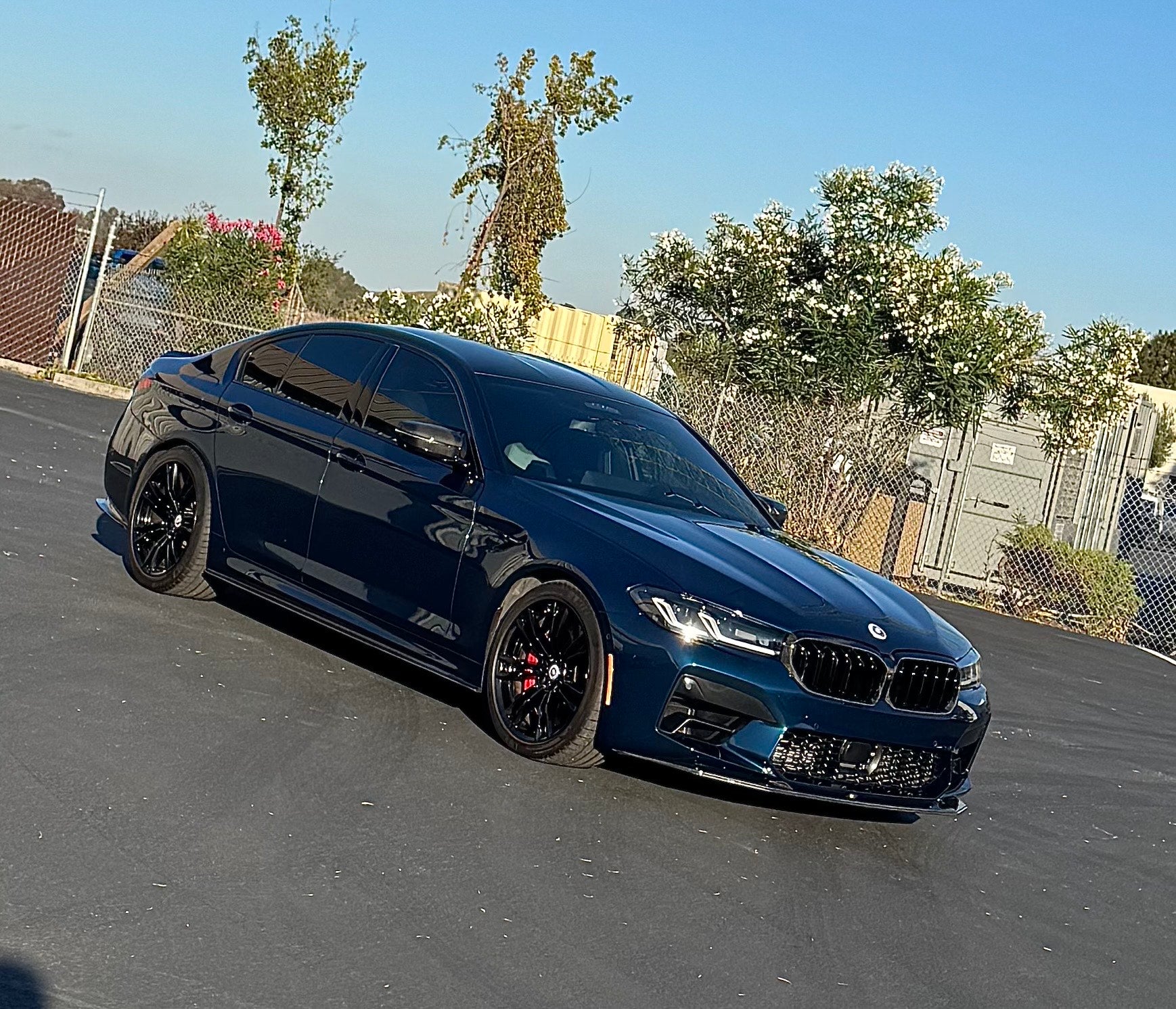 BMW G30 F90 RWS Carbon Fiber Side Skirt Extensions