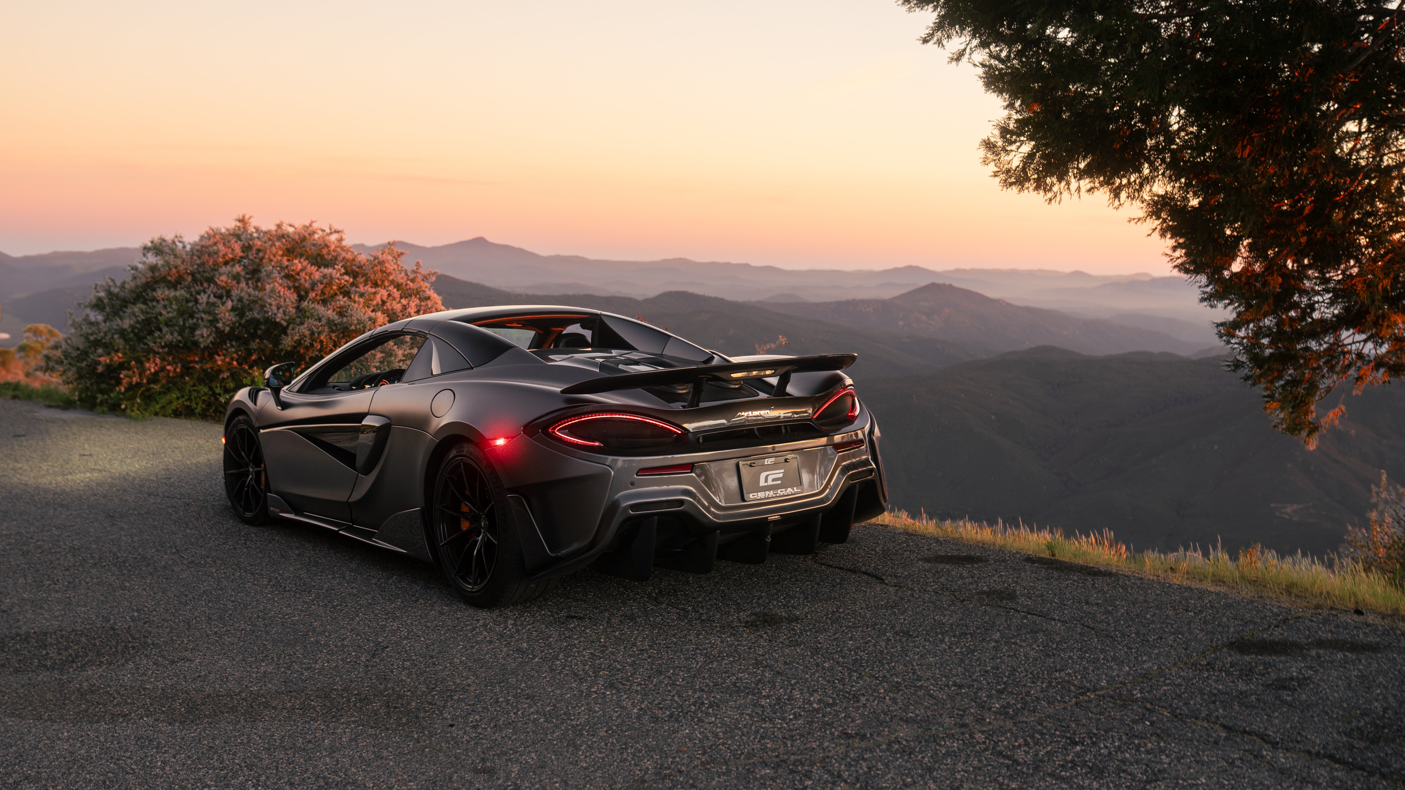 McLaren 600LT mountain sunset