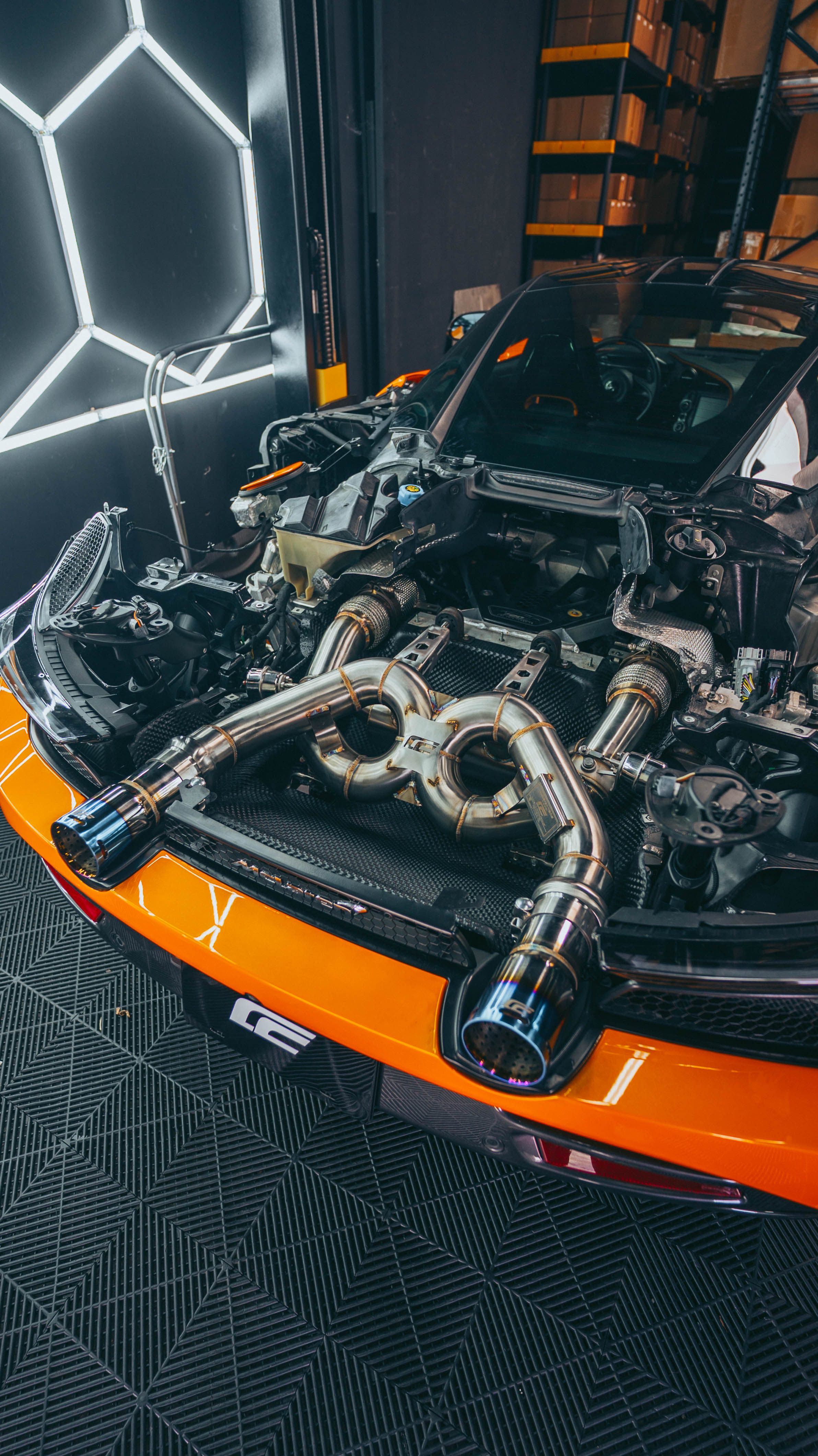 McLaren 720S CenCal F1 exhaust installed